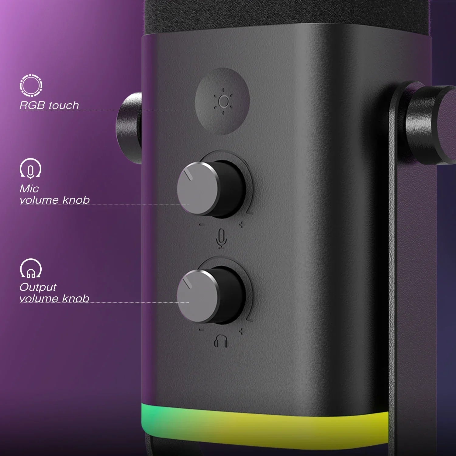 Microphone with Touch Mute Button